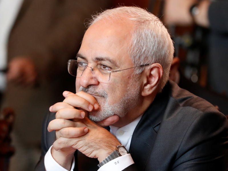 FILE PHOTO: Iranian Foreign Minister Zarif attends a meeting with his Russian counterpart Sergei Lavrov in Moscow