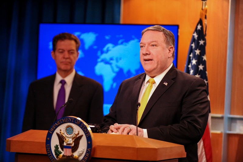U.S. Secretary of State Mike Pompeo and Ambassador-at-Large for International Religious Freedom, Sam Brownback, releases and comments on the department's annual report on religious freedom around the world