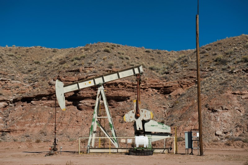 FILE PHOTO: Oil pumpjacks are seen near Aneth
