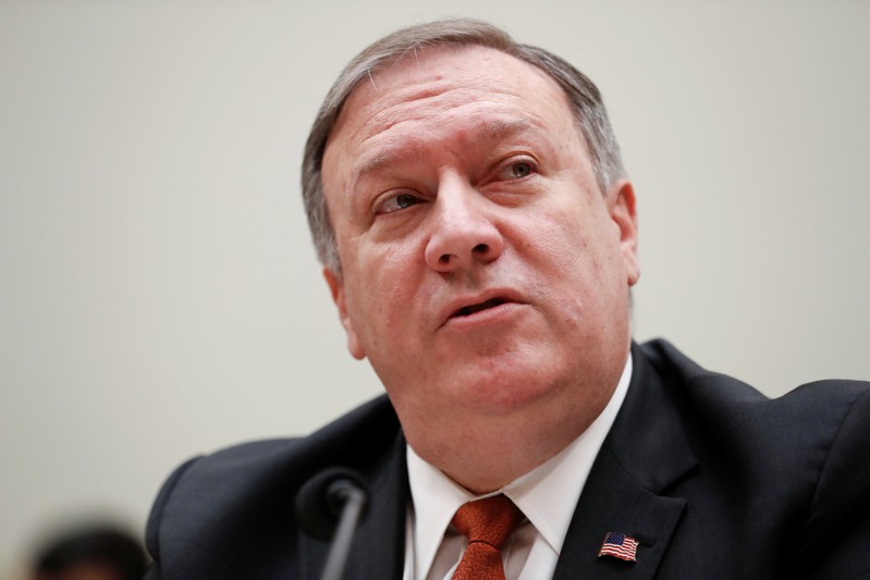 U.S. Secretary of State Mike Pompeo testifies at a hearing of the U.S. House Foreign Affairs Committee on Capitol Hill in Washington