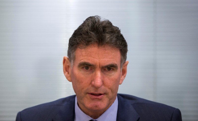 FILE PHOTO: Royal Bank of Scotland chief executive Ross McEwan speaks during an interview with Reuters at Canary Wharf in London