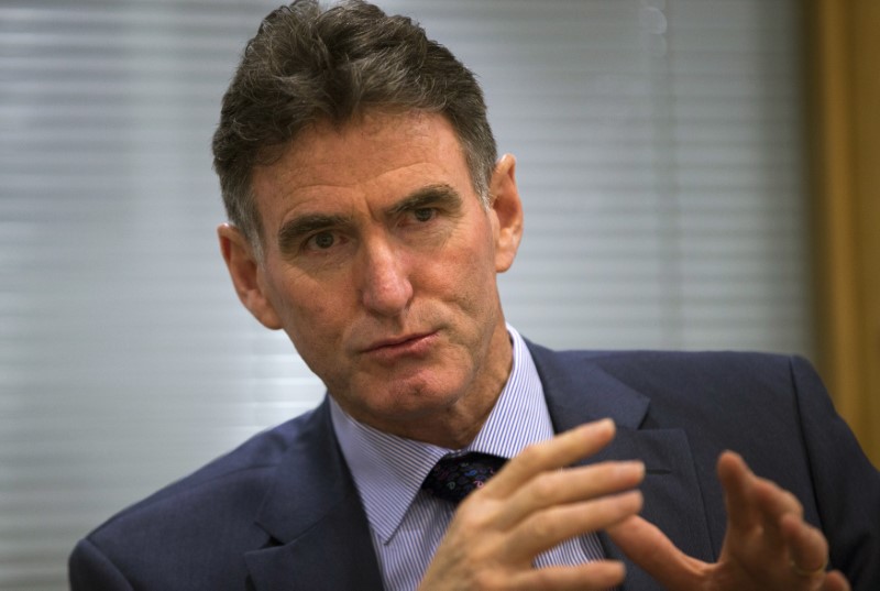 Royal Bank of Scotland chief executive Ross McEwan speaks during an interview with Reuters at Canary Wharf in London