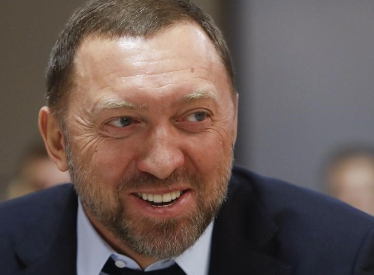 FILE PHOTO: President of En+ Group, Oleg Deripaska attends a signing ceremony with the Krasnoyarsk region's government, in Moscow