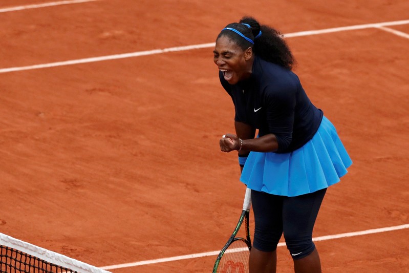FILE PHOTO: Tennis - French Open Womens Singles Semifinal match - Roland Garros - Serena Williams of the U.S. vs Kiki Bertens of the Netherlands