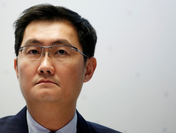 FILE PHOTO: Tencent Holdings Ltd Chairman and CEO Pony Ma attends a news conference in Hong Kong