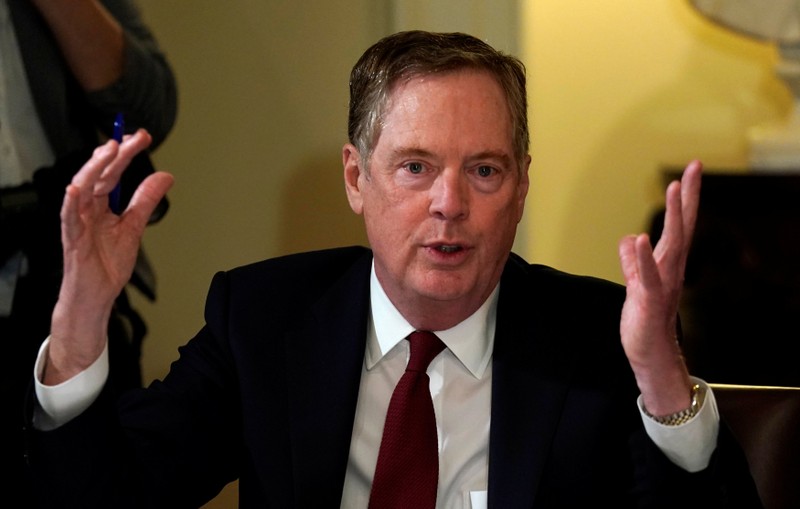 U.S. Trade Representative Robert Lighthizer speaks at the White House in Washington