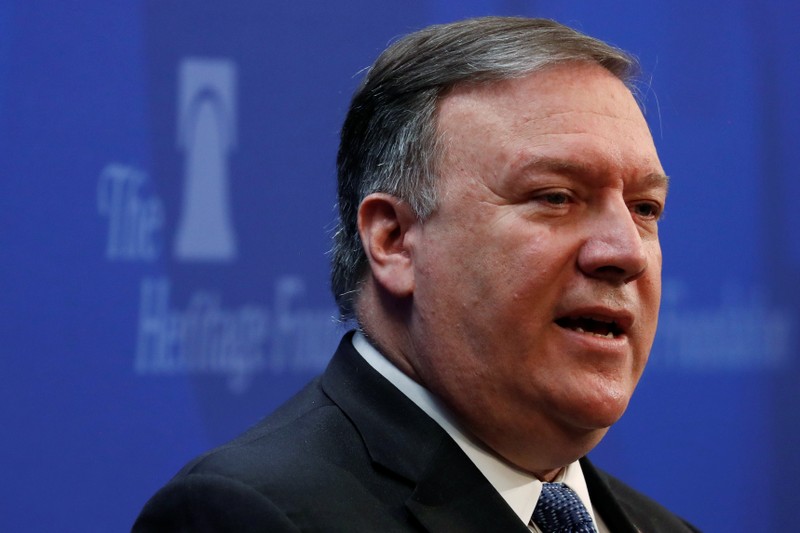 Pompeo delivers remarks on the Trump administration's Iran policy in Washington