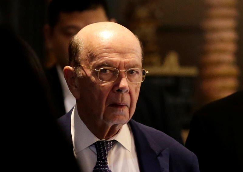 FILE PHOTO: U.S. Commerce Secretary Wilbur Ross, a member of the U.S. trade delegation to China, returns to a hotel in Beijing