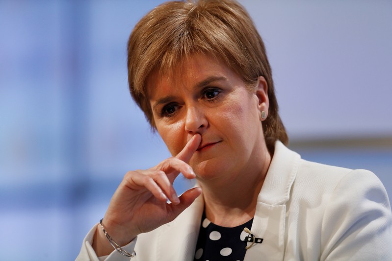 FILE PHOTO: Scotland's First Minister, Nicola Sturgeon, speaks at a Reuters Newsmaker event, in London