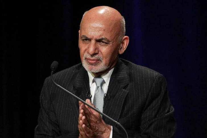 Afghanistan's President Ashraf Ghani speaks at a panel discussion at Asia Society in Manhattan, New York
