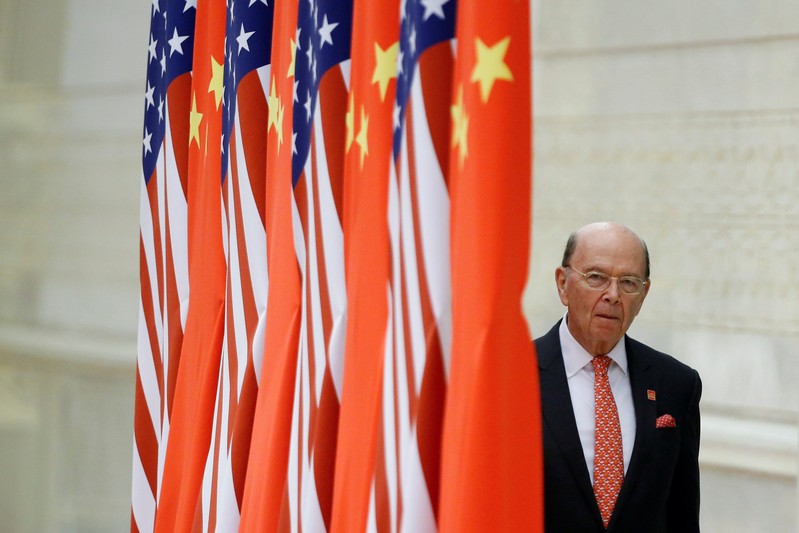 FILE PHOTO: U.S. Commerce Secretary Wilbur Ross arrives at a state dinner at the Great Hall of the People in Beijing