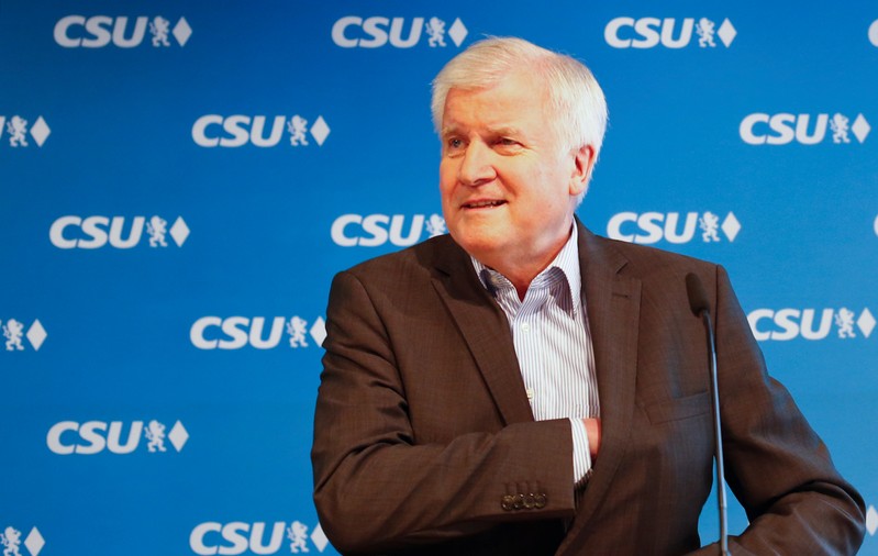 German Interior Minister Seehofer attends a press conference after the Christian Social Union (CSU) board meeting in Munich