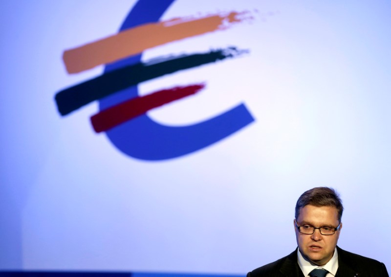 FILE PHOTO: Lithuania's central bank governor Vitas Vasiliauskas speaks during the Euro Conference in Vilnius