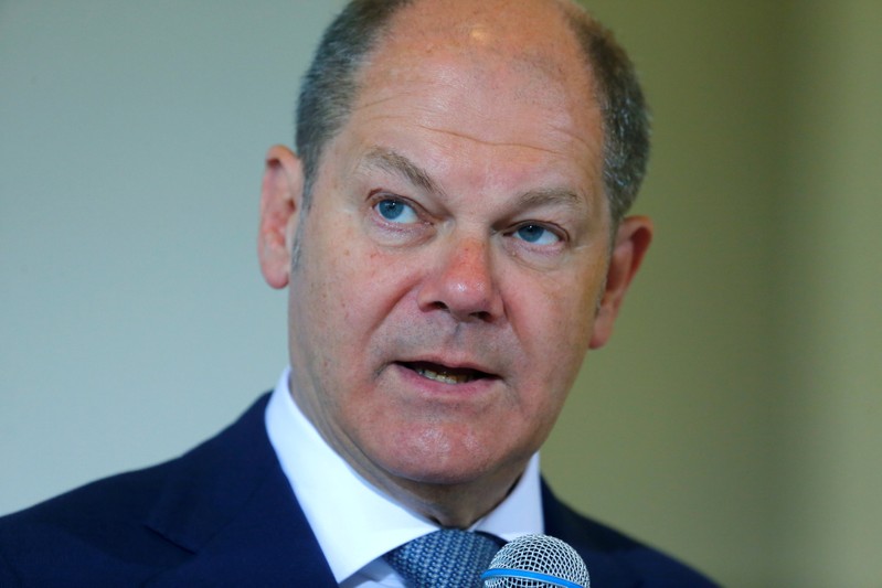 FILE PHOTO: German Finance Minister Scholz presents the annual customs report during a news conference in Berlin