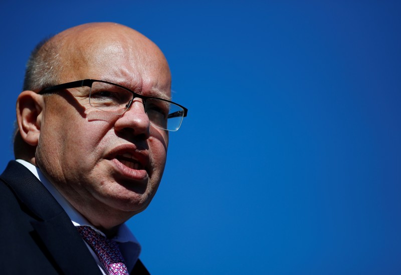 Minister for Economic Affairs and Energy Peter Altmaier delivers a statement after the weekly cabinet meeting in Berlin