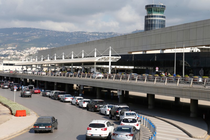 A general view shows Beirut international airport