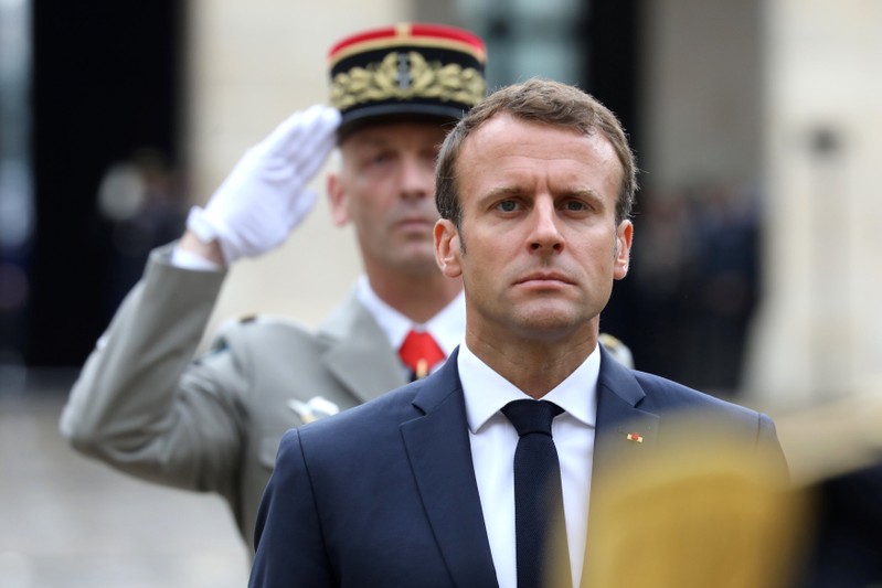 French President Emmanuel Macron attends the 
