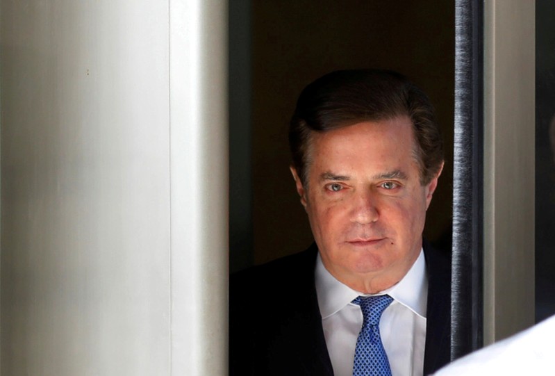 FILE PHOTO: Former Trump campaign manager Paul Manafort departs from U.S. District Court