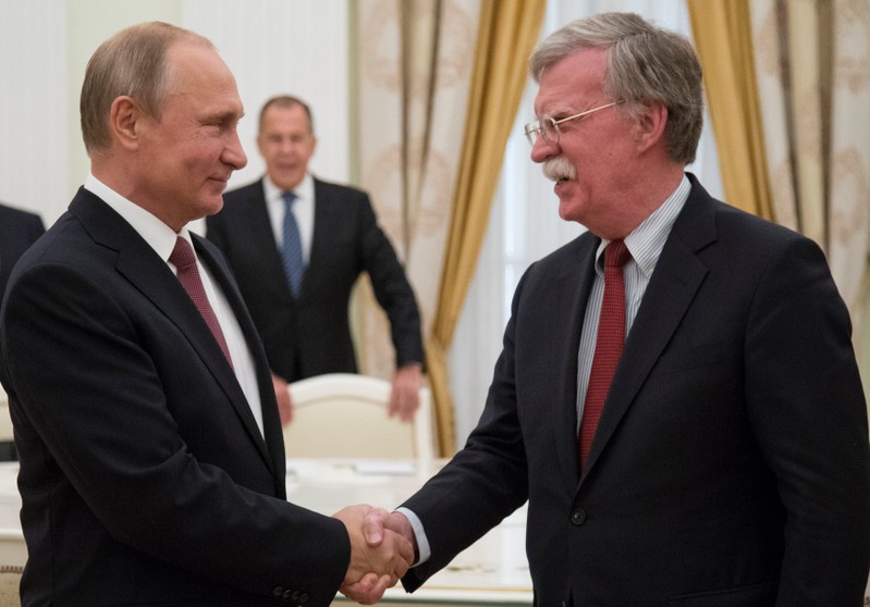 Russia's President Putin meets with U.S. National Security Adviser Bolton in Moscow