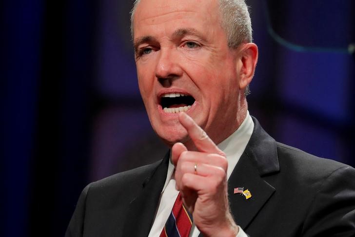 FILE PHOTO: New Jersey Governor Phil Murphy speaks after taking the oath of office in Trenton, New Jersey