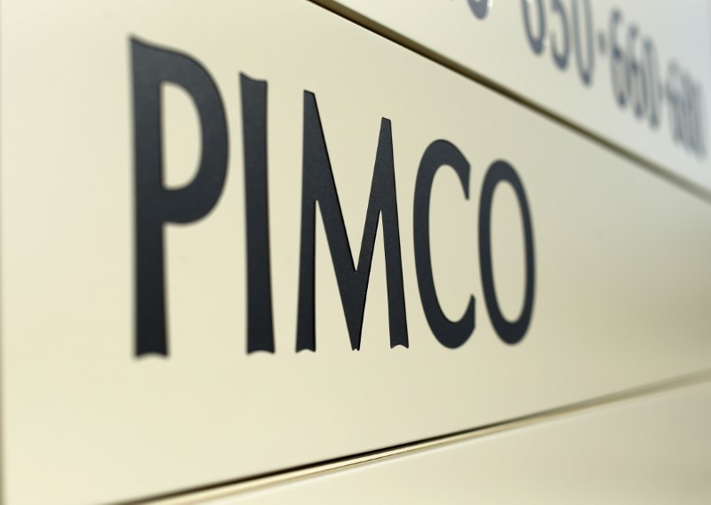 FILE PHOTO - A PIMCO sign is shown in Newport Beach