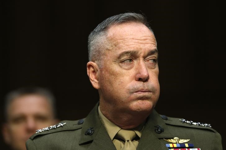 U.S. Joint Chiefs Chairman Dunford testifies on operations against the Islamic State, on Capitol Hill in Washington