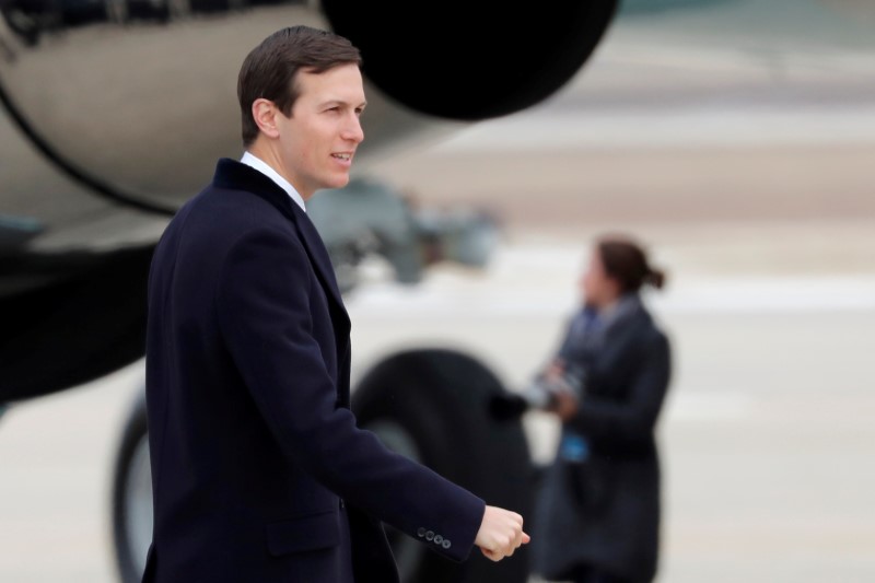 FILE PHOTO: Senior advisor and son-in-law of U.S. President Donald Trump, Jared Kushner, boards Air Force One as he accompanies the president to Nashville, Tennessee from Joint Base Andrews