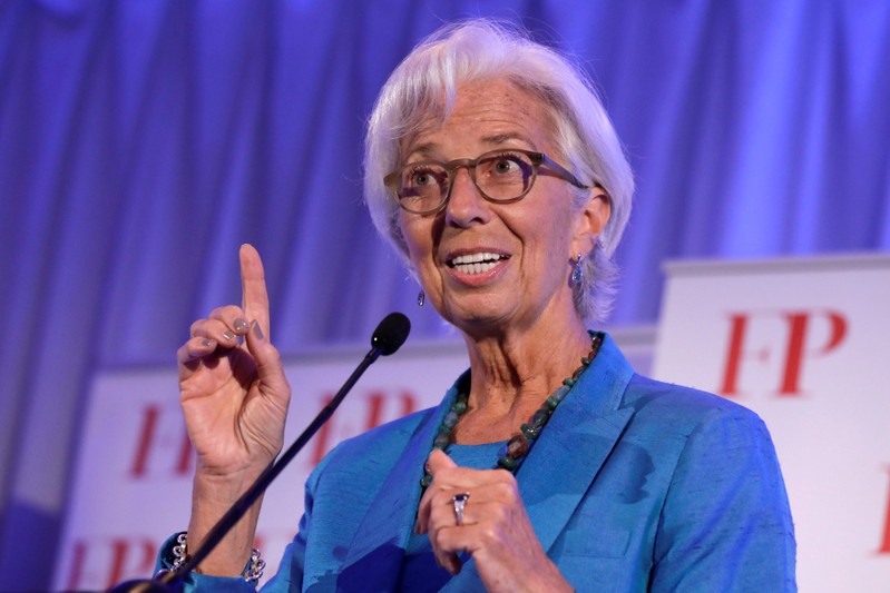 FILE PHOTO: IMF Managing Director Christine Lagarde speaks at the Foreign Policy annual Awards Dinner in Washington
