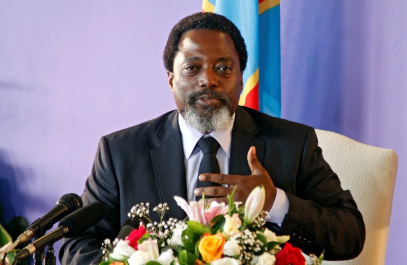 FILE PHOTO: Democratic Republic of Congo's President Joseph Kabila addresses a news conference at the State House in Kinshasa