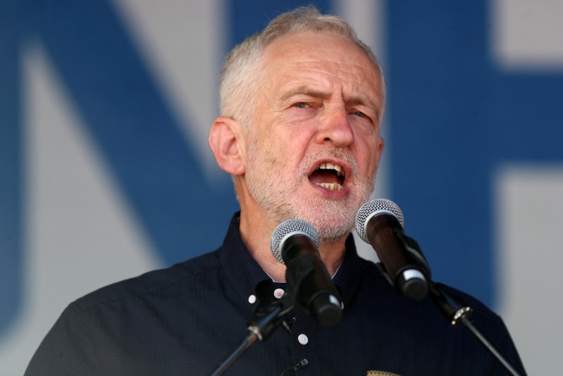 FILE PHOTO: itish opposition Labour Party leader Jeremy Corbyn speaks in London