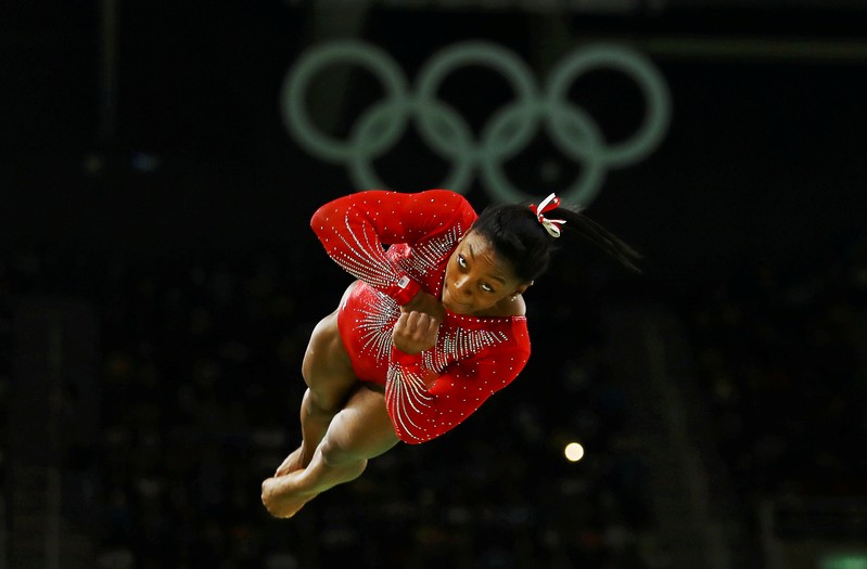 FILE PHOTO: Simone Biles of USA competes in the women's vault final at the 2016 Rio Olympics in Rio de Janeiro