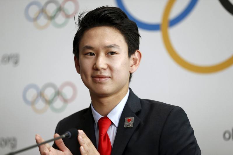 FILE PHOTO: Denis Ten of Kazakhstan attends a news conference after the briefing for IOC members by the 2022 Winter Olympic Games candidate city of Almaty in Lausanne