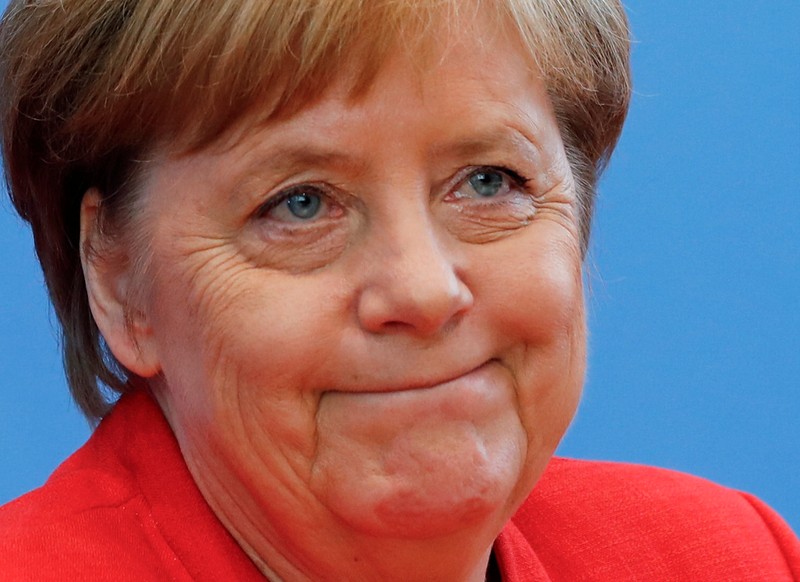 German Chancellor Angela Merkel holds the annual summer news conference in Berlin