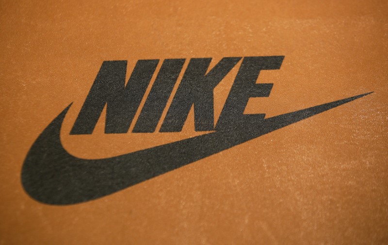 Nike logo is seen in a shop in Rome