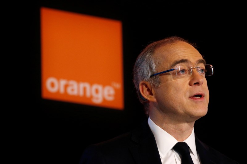 FILE PHOTO: French telecom operator Orange Delegate Chief Executive Officer in charge of Group finance and strategy, Ramon Fernandez speaks during a news conference to present the company's 2017 annual results in Paris
