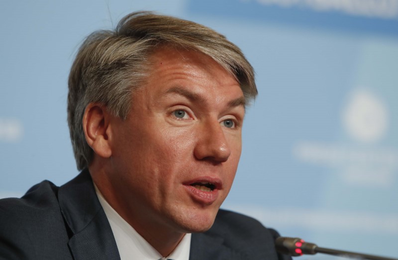 Chief executive of the 2018 soccer World Cup Local Organising Committee Sorokin attends a news conference in Moscow