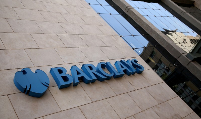 FILE PHOTO: A Barclays logo is pictured outside the Barclays towers in Johannesburg