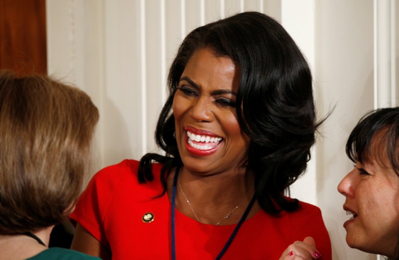 FILE PHOTO: White House Communications aide Omarosa arrives for Trump press conference at White House in Washington