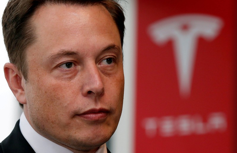 FILE PHOTO: Tesla Motors Inc Chief Executive Elon Musk pauses during a news conference in Tokyo