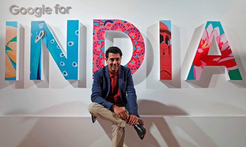 Caesar Sengupta, Google's General Manager of Payments and Vice President leading the Next Billion Users (NBU) initiative, poses for a picture after an interview with Reuters in New Delhi