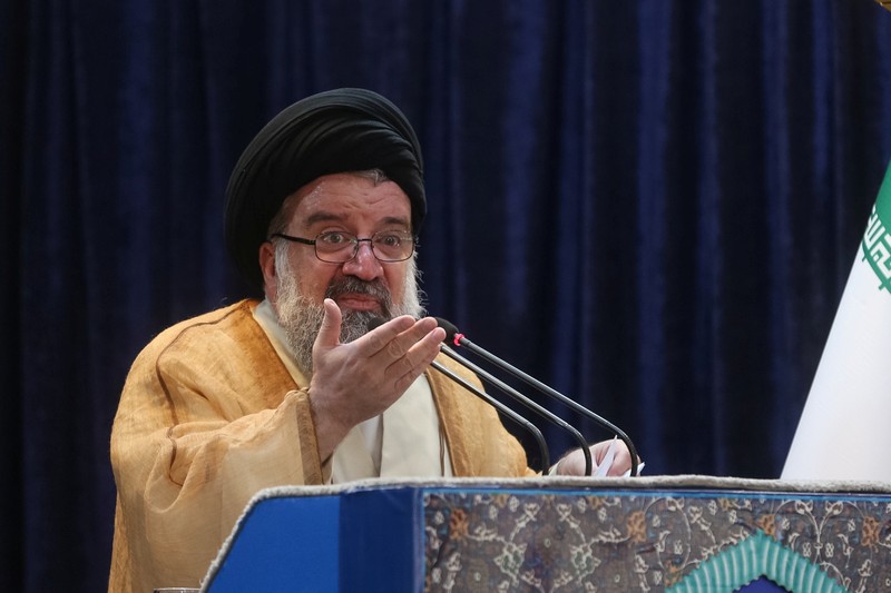 FILE PHOTO - Iranian cleric Ayatollah Seyed Ahmad Khatami delivers a sermon during Friday prayers in Tehran