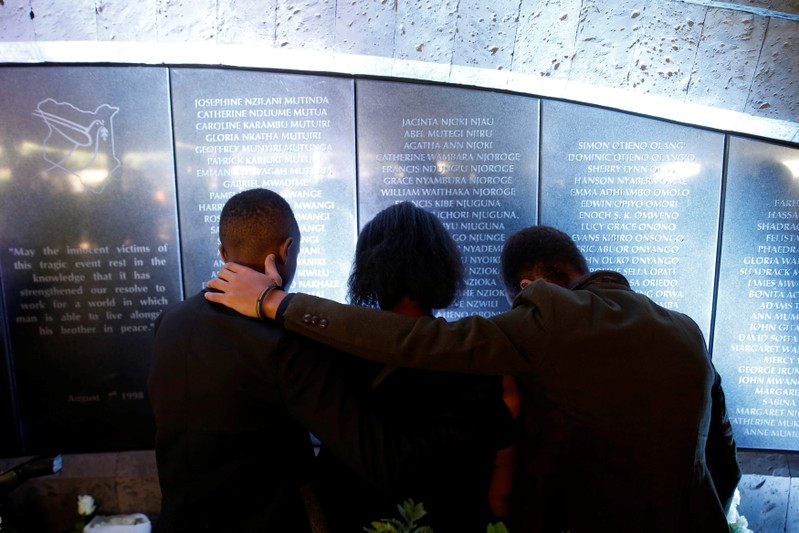 20th anniversary of the U.S. Embassy bombing attack at the August 7th memorial park in Nairobi
