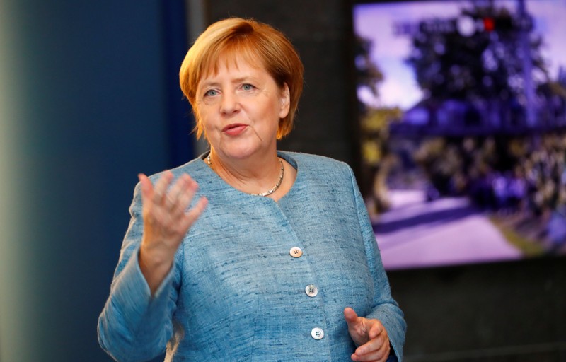 Merkel at ARD Sommerinterview in Berlin