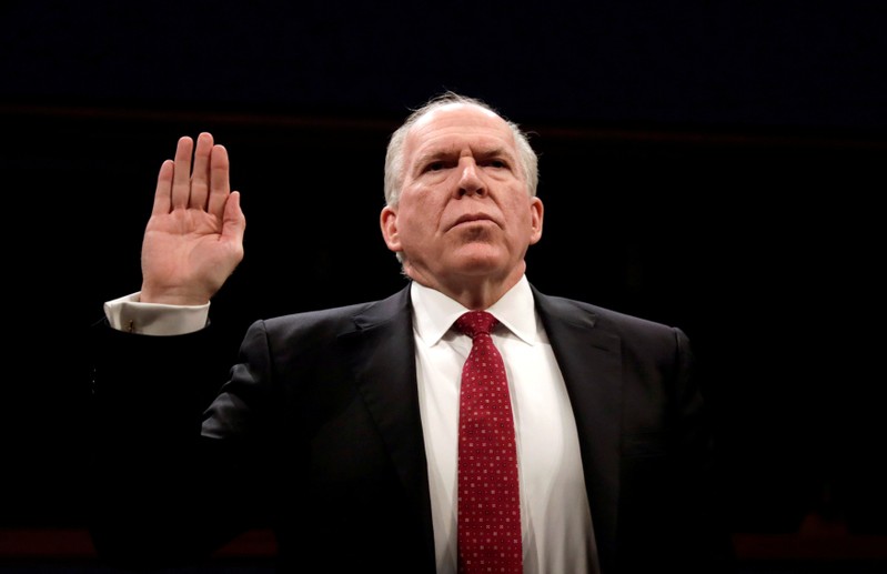 FILE PHOTO: Former CIA Director John Brennan tesifies on Capitol Hill in Washington