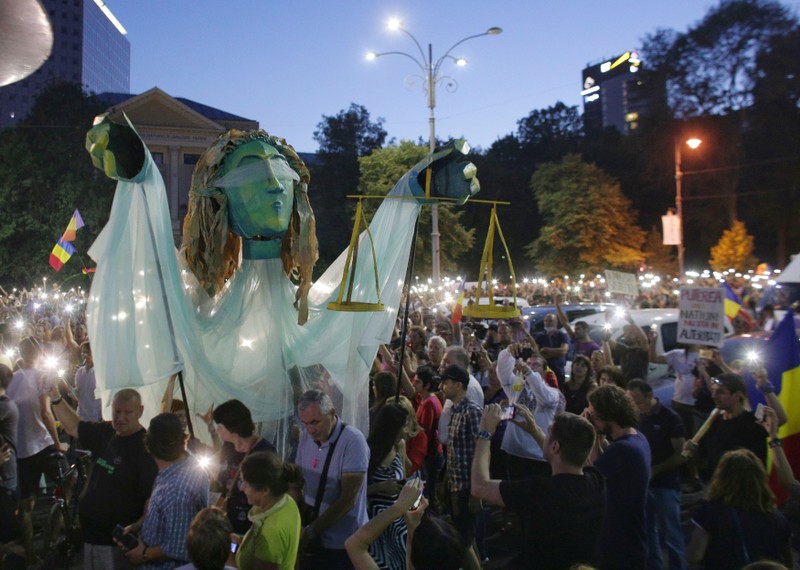 Thousands of Romanians joined an anti-government rally in the capital Bucharest