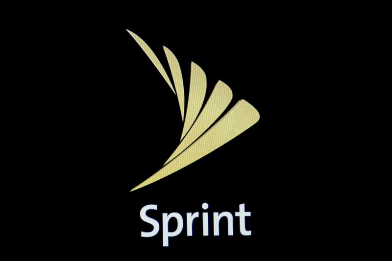 FILE PHOTO: The Sprint logo is displayed on a a screen on the floor of the NYSE in New York City