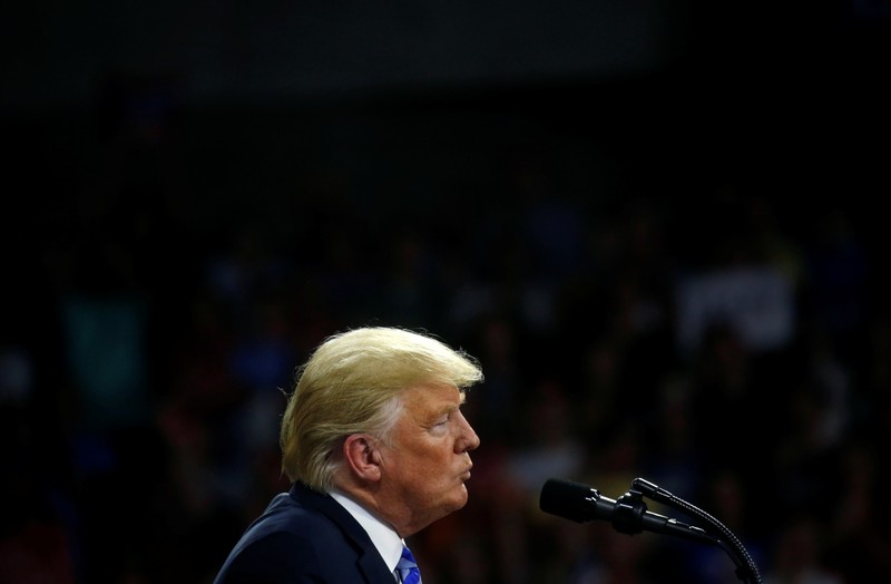U.S. President Donald Trump speaks at a Make America Great Again rally at the Civic Center in Charleston, West Virginia, U.S.