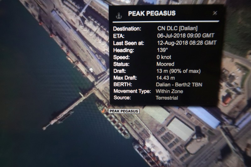 Illustration picture of Peak Pegasus, a cargo vessel carrying soybeans from the U.S.