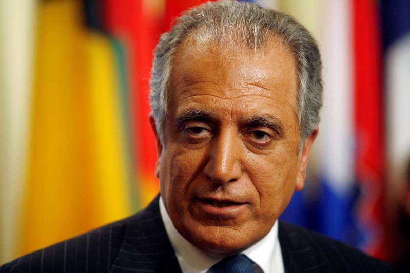 FILE PHOTO: U.S. Ambassador to UN Khalilzad speaks to media after meeting of the U.N. Security Council at United Nations headquarters in New York