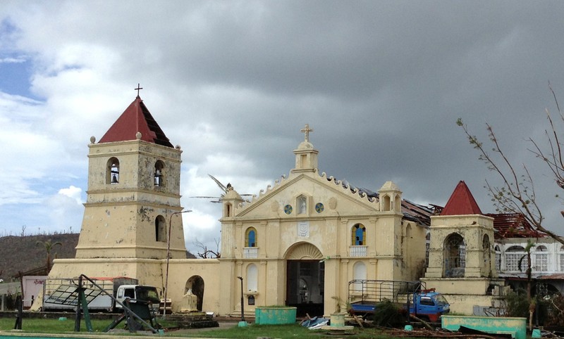FILE PHOTO: A view of the Roman Catholic church and belfry in the devastated coastal Philippine town of Balangiga